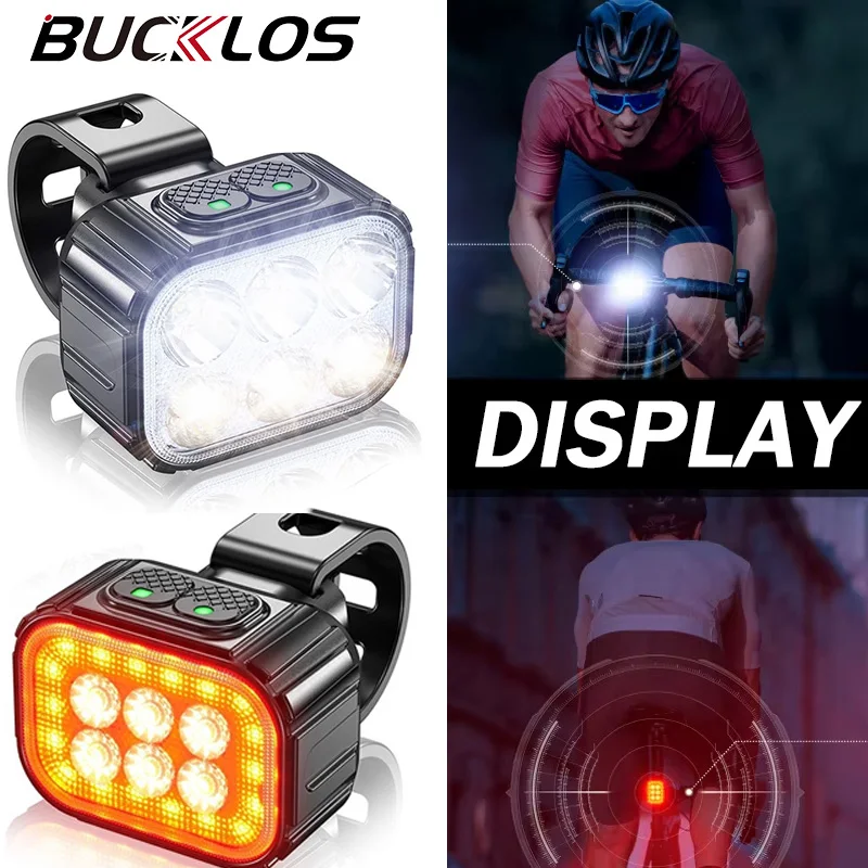 BUCKLOS Bicycle Front Rear Lights USB Charge Cycling Safety Lamp Waterproof Mountain Bicycle Lights Bike Flashlight
BUCKLOS Bicycle Front Rear Lights USB Charge Cycling Safety Lamp Waterproof Mountain Bicycle Lights Bike Flashlight