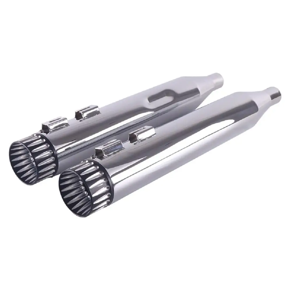 Chrome 4 Inch Slip-On Exhaust Mufflers For Harley Touring Models 2009 To 2016
Chrome 4 Inch Slip-On Exhaust Mufflers For Harley Touring Models 2009 To 2016