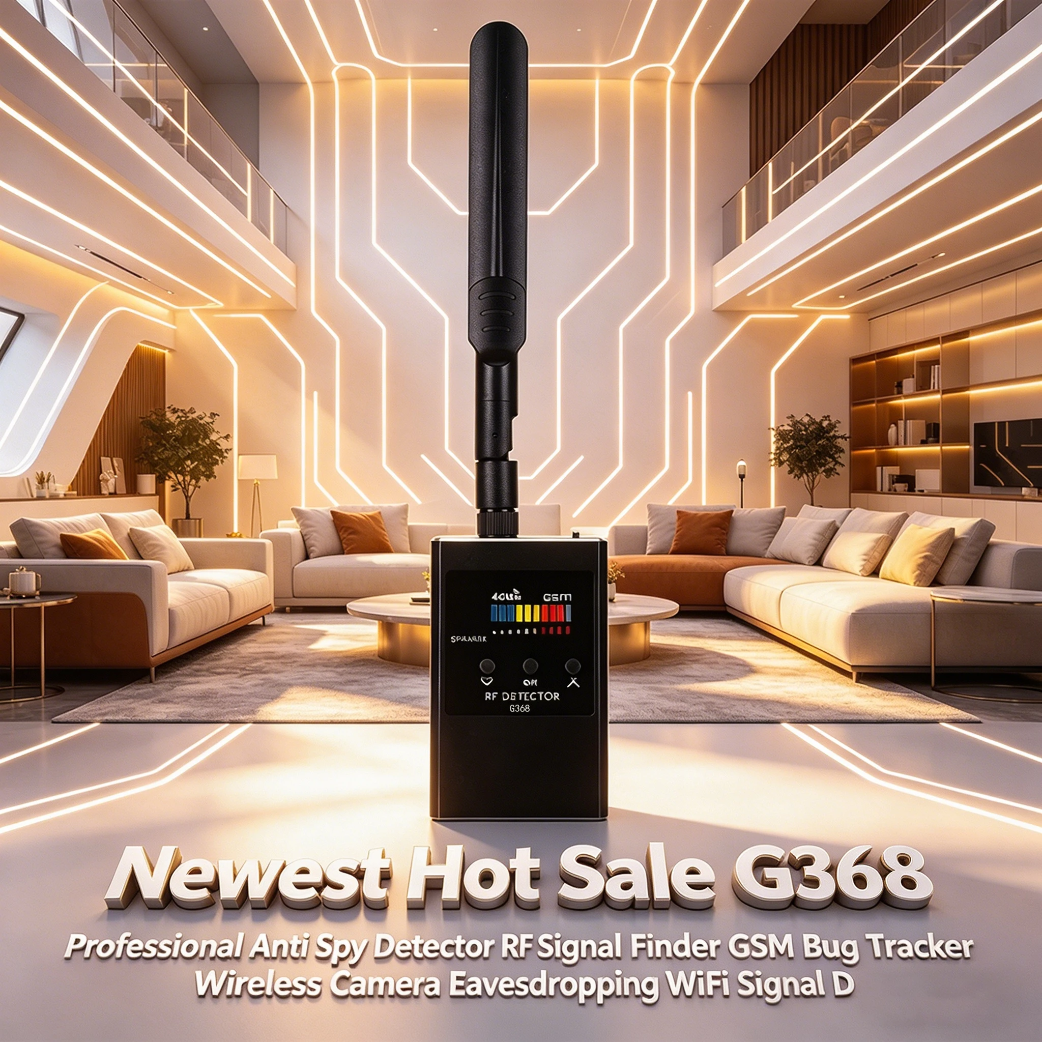 G338 Pro Anti Spy Detector, RF Signal Finder, Hidden Camera & GPS Tracker Scanner
G338 Pro Anti Spy Detector, RF Signal Finder, Hidden Camera & GPS Tracker Scanner