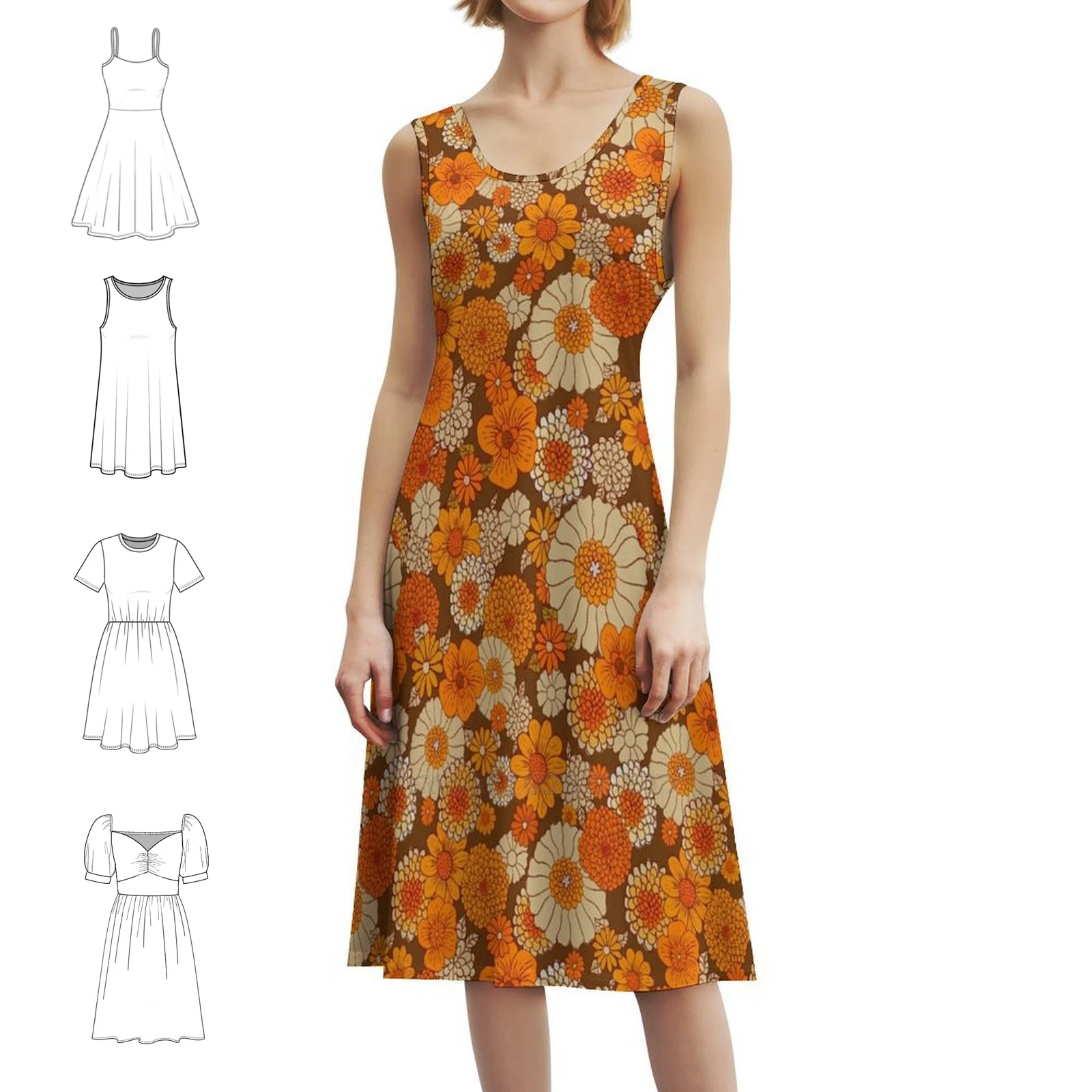 70S Retro Daisies Vintage Flower Power Orange And Sexy Vacation Dress For Women Beach Party Birthday Mini Dress 70S Retro
70S Retro Daisies Vintage Flower Power Orange And Sexy Vacation Dress For Women Beach Party Birthday Mini Dress 70S Retro