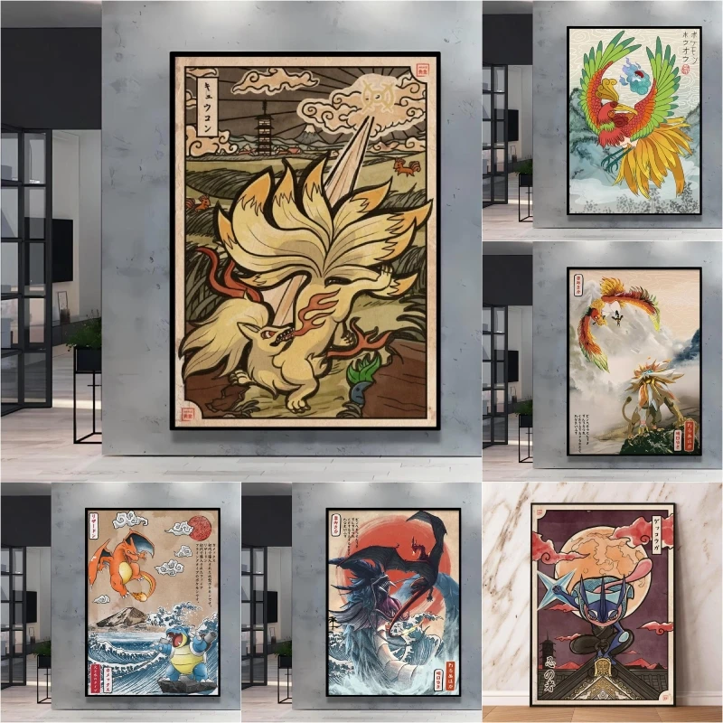 Hot Selling Anime Pokemon Ho-Oh Charizard Poster Cartoon Character Canvas HD Painting Home Bedroom Wall Picture Decorative
Hot Selling Anime Pokemon Ho-Oh Charizard Poster Cartoon Character Canvas HD Painting Home Bedroom Wall Picture Decorative