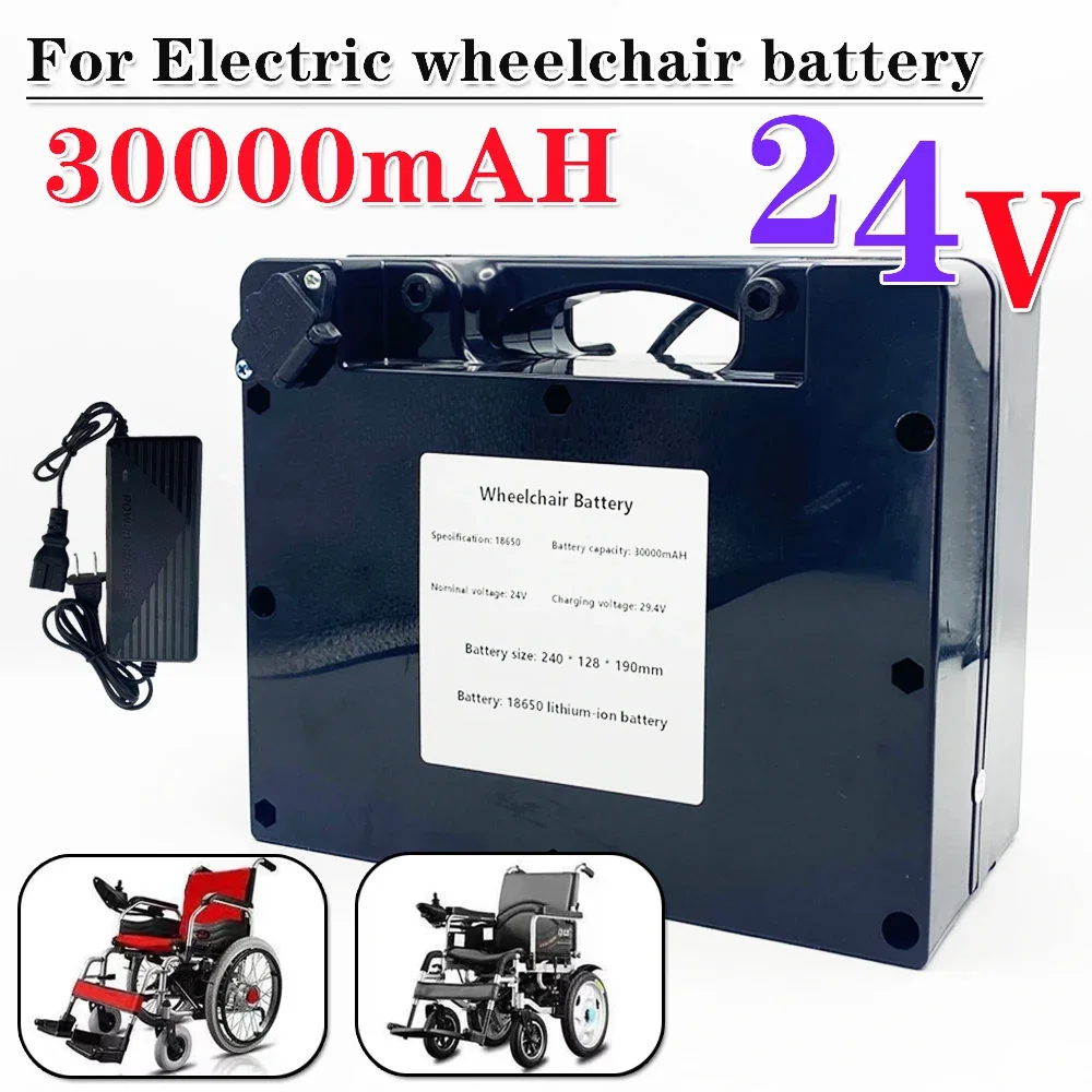 24V Special battery for electric wheelchair 30000mAh High capacity 18650 Li-ion battery pack with 29.4V 2A charger
24V Special battery for electric wheelchair 30000mAh High capacity 18650 Li-ion battery pack with 29.4V 2A charger