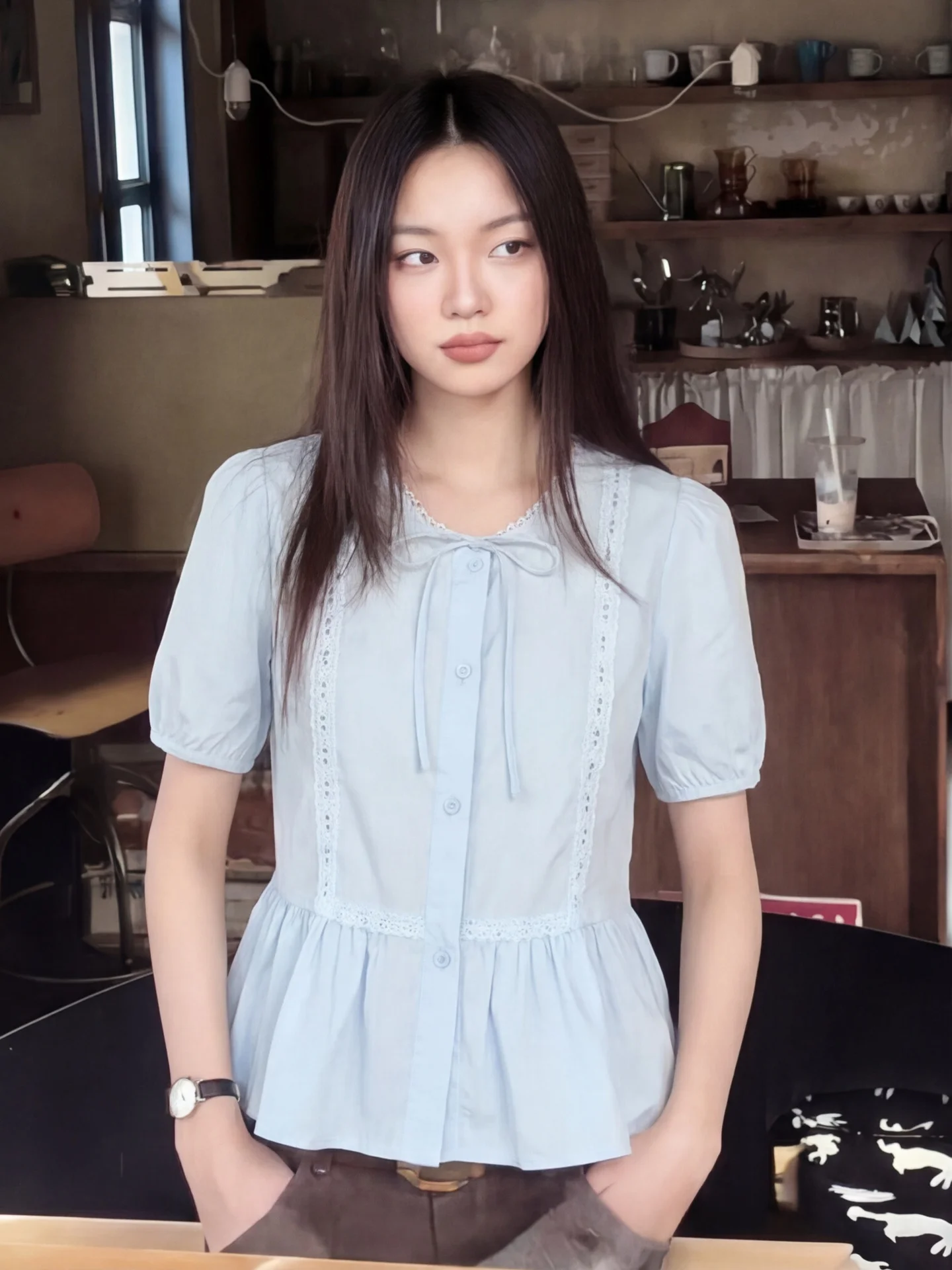 French Style Lace Bow Bubble Sleeve Doll Shirt Women Summer Bell Bottoms Casual round Neck Short Sleeve Top
French Style Lace Bow Bubble Sleeve Doll Shirt Women Summer Bell Bottoms Casual round Neck Short Sleeve Top