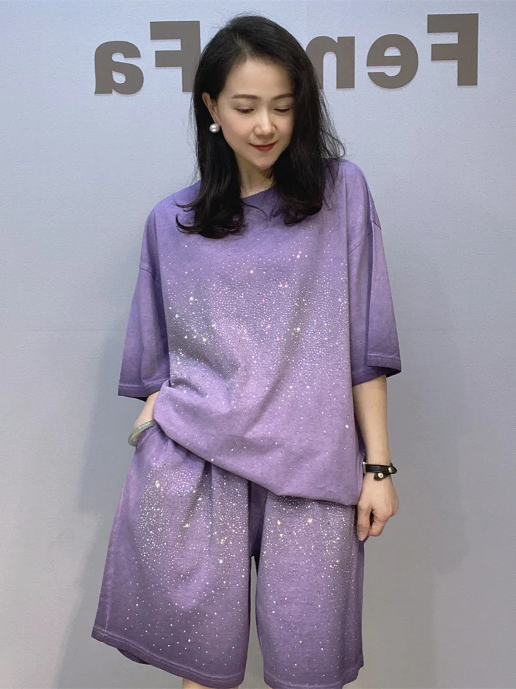 Summer Outfits 2-Piece Sequins Short Pant Sets For Women Casual O-Neck Pullover Short Sleeve Top Set Tracksuit Streetwear Sets
Summer Outfits 2-Piece Sequins Short Pant Sets For Women Casual O-Neck Pullover Short Sleeve Top Set Tracksuit Streetwear Sets