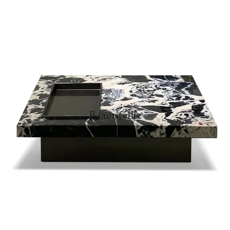 Natural marble coffee table Italian minimalist living room high-end black luxury stone coffee table
Natural marble coffee table Italian minimalist living room high-end black luxury stone coffee table