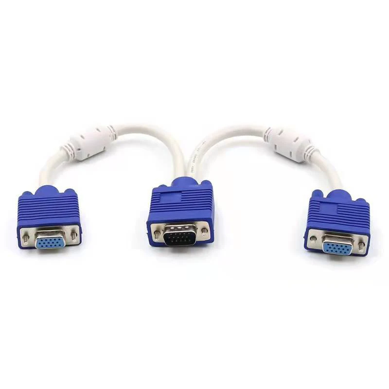 1080P 2 Dual Port Y Splitter 1 In 2 Out Cable Adapter For LCD TV Box Displays Projector VGA Adaptor Connector
1080P 2 Dual Port Y Splitter 1 In 2 Out Cable Adapter For LCD TV Box Displays Projector VGA Adaptor Connector