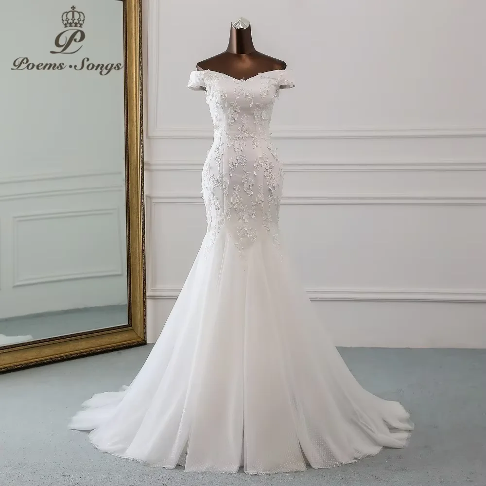 Customized PoemsSongs New beautiful three-dimensional flower lace wedding dress Vestido de noiva Mermaid dress robe de mariee
Customized PoemsSongs New beautiful three-dimensional flower lace wedding dress Vestido de noiva Mermaid dress robe de mariee
