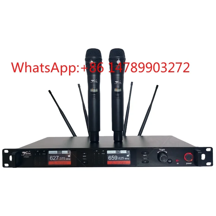 ATX400+ 2CH Digital Wireless Microphone Karaoke True Diversity Handheld Mic for Stage Conference
ATX400+ 2CH Digital Wireless Microphone Karaoke True Diversity Handheld Mic for Stage Conference