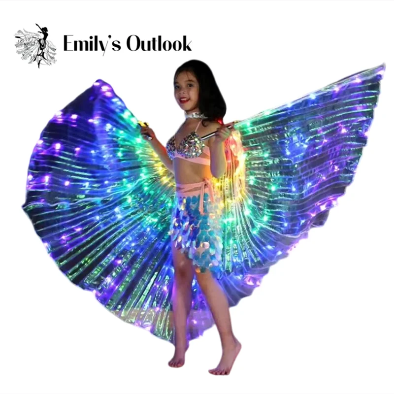 Girls LED Belly Dance Wings Colorful Butterfly Wings Glowing Performance Clothing Light Up Costume For Kids NO/ With Stick
Girls LED Belly Dance Wings Colorful Butterfly Wings Glowing Performance Clothing Light Up Costume For Kids NO/ With Stick
