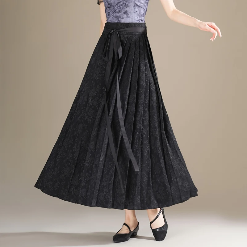 Chinese Sle High Waist Bla Embroidered Hanfu Skirt Long Pleated A-Line Midi Skirt Slimming National Sle f Skirt
Chinese Sle High Waist Bla Embroidered Hanfu Skirt Long Pleated A-Line Midi Skirt Slimming National Sle f Skirt