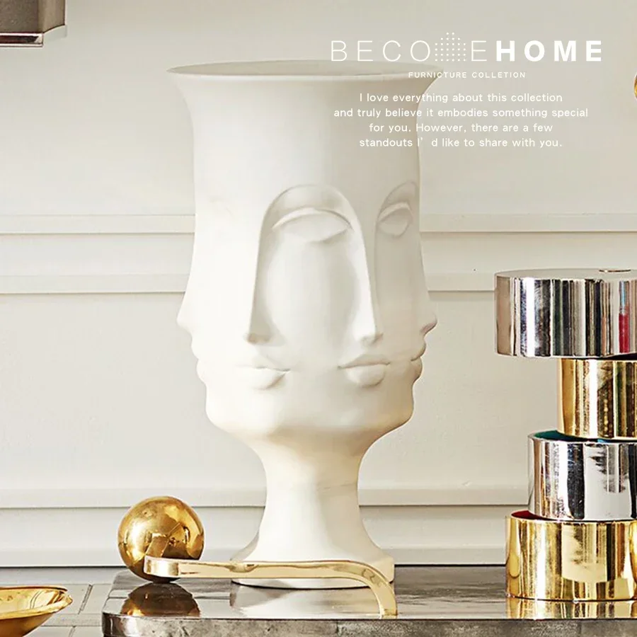 Nordic Modern White Face Design Ceramic Vase Decoration Home Luxury Aesthetic Creative Figurines Funny Gifts Flower Pot Interior
Nordic Modern White Face Design Ceramic Vase Decoration Home Luxury Aesthetic Creative Figurines Funny Gifts Flower Pot Interior