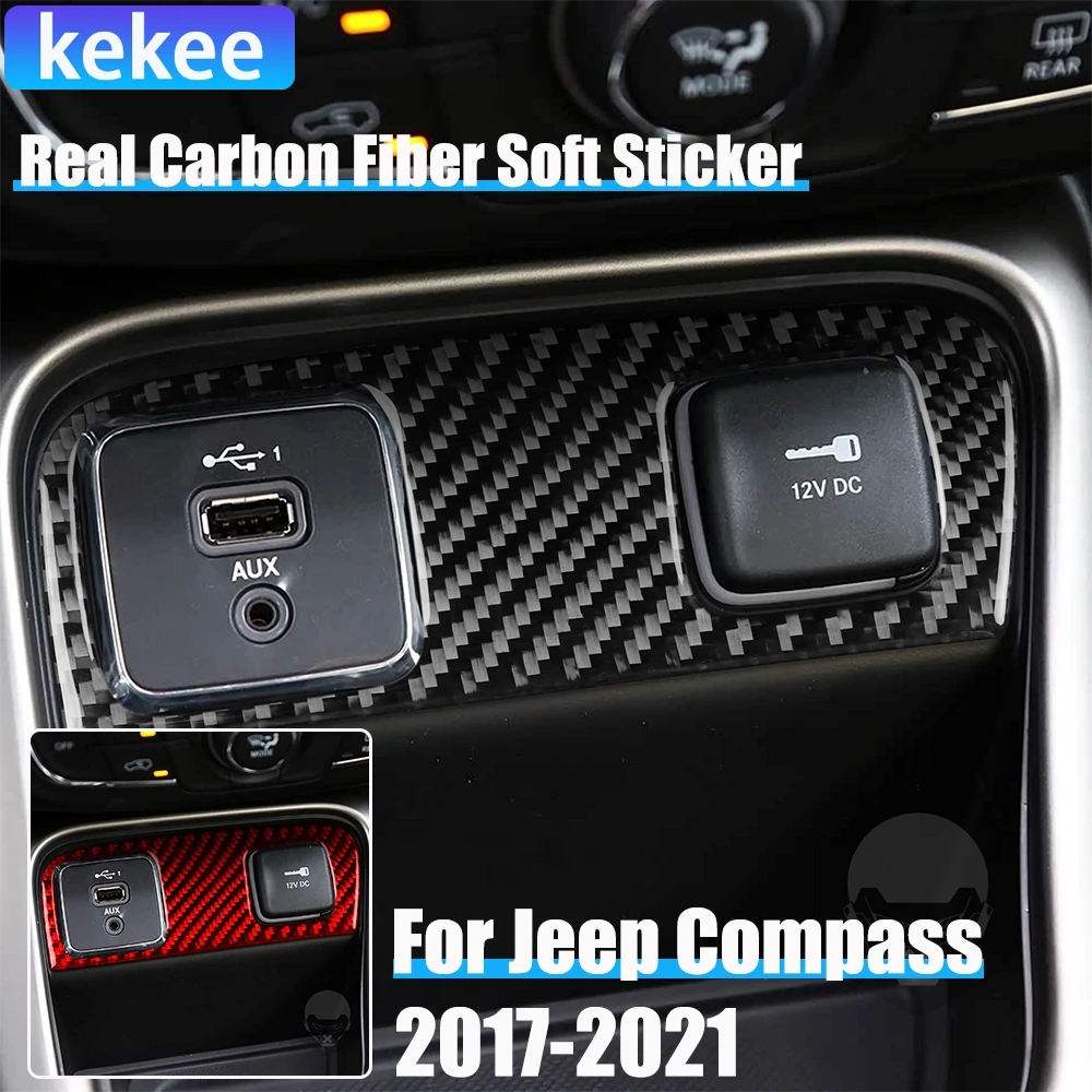 Real Carbon Fiber Car Accessories Charger Panel Decorative Trim Cover Soft Sticker For Jeep Compass 2017 2018 2019 2020 2021 
Real Carbon Fiber Car Accessories Charger Panel Decorative Trim Cover Soft Sticker For Jeep Compass 2017 2018 2019 2020 2021