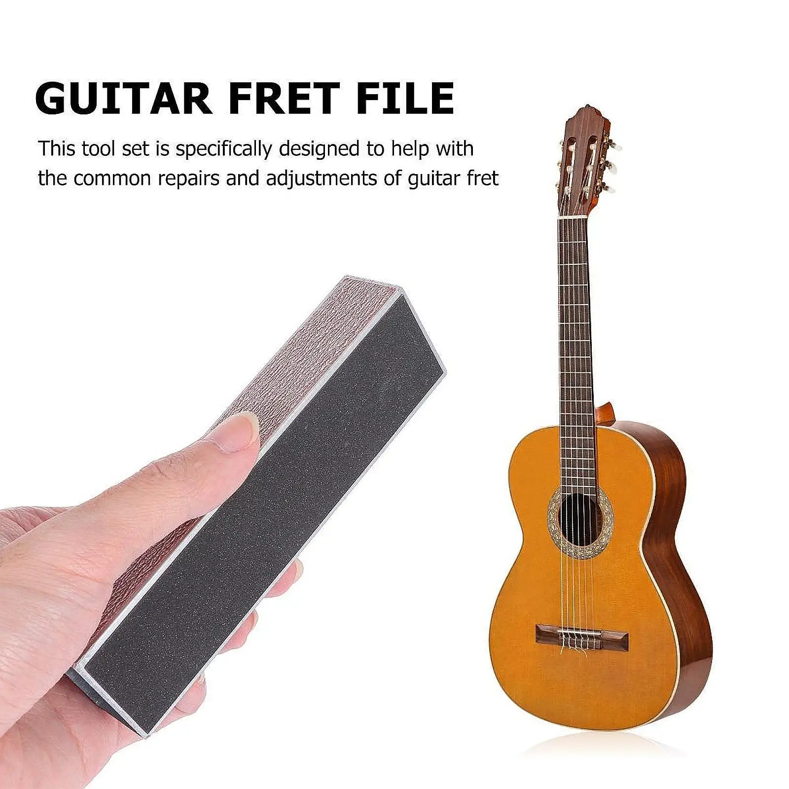 Guitar Fret Leveling Beam Lightweight Sturdy Portable Guitar Repair Tool Professional Sanding File for Electric Guitar Bass
Guitar Fret Leveling Beam Lightweight Sturdy Portable Guitar Repair Tool Professional Sanding File for Electric Guitar Bass