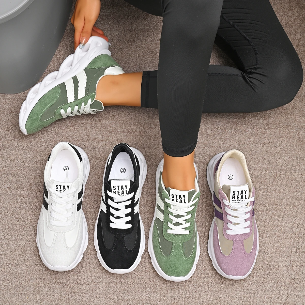 Новинка 2025, женские легкие кроссовки, дизайнерские мягкие кроссовки для бега, женская модная спортивная обувь на толстой подошве, Zapatos De Mujer
Новинка 2025, женские легкие кроссовки, дизайнерские мягкие кроссовки для бега, женская модная спортивная обувь на толстой подошве, Zapatos De Mujer