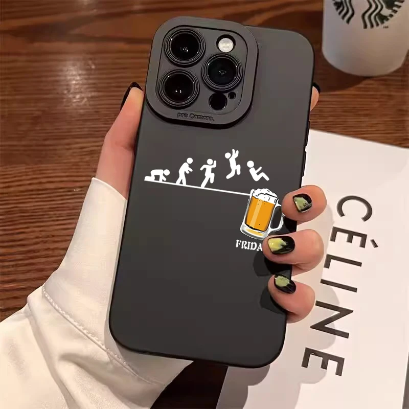 Pop Black Fun Beer Man Silicone Phone Case For IPhone 12 Matte Soft Back Cover
Pop Black Fun Beer Man Silicone Phone Case For IPhone 12 Matte Soft Back Cover