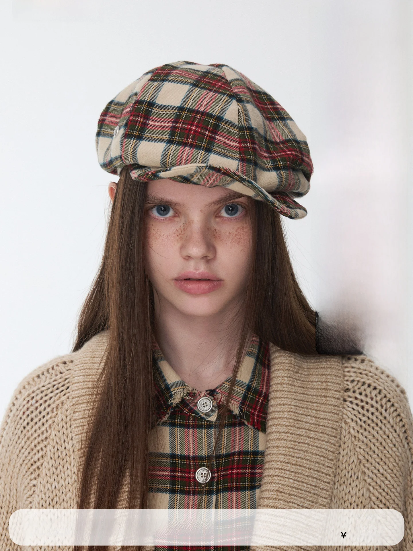 1JINN STUDIO Retro British Plaid Newsboy Cap Women's Versatile Face Slimming Dual-color Beret Hat Autumn Season round Top
1JINN STUDIO Retro British Plaid Newsboy Cap Women's Versatile Face Slimming Dual-color Beret Hat Autumn Season round Top