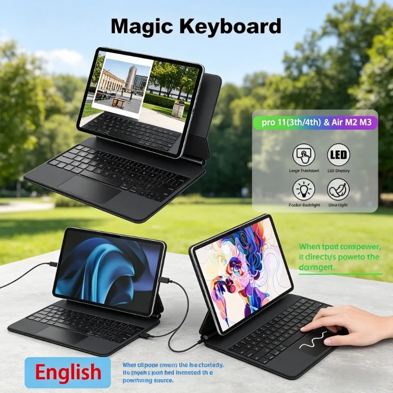 Ultra Slim Pogo Pin Smart Keyboard Trackpad Case For IPad Air 11 M3 2025 Pro 11 4/5 Air 4 5 10.9 2024 Shockproof Cover
Ultra Slim Pogo Pin Smart Keyboard Trackpad Case For IPad Air 11 M3 2025 Pro 11 4/5 Air 4 5 10.9 2024 Shockproof Cover