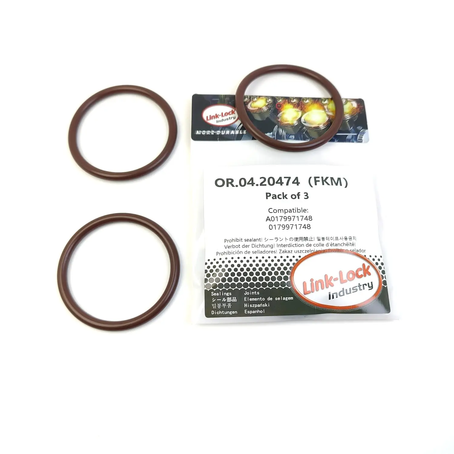 LINK-LOCK 3PCS OR.04.20474 FKM Viton Sealing O-Ring Kit of Exhaust Manifold A0179971748 0179971748 for MERCEDES-BENZ
LINK-LOCK 3PCS OR.04.20474 FKM Viton Sealing O-Ring Kit of Exhaust Manifold A0179971748 0179971748 for MERCEDES-BENZ