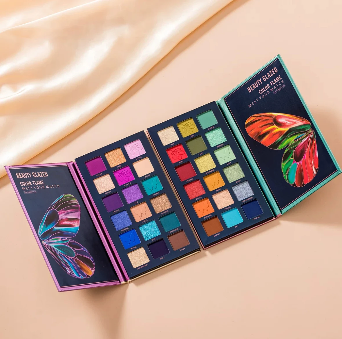BEAUTY GLAZED 18 color butterfly eye shadow plate blue red cool warm color eye shadow plate stage party makeup
BEAUTY GLAZED 18 color butterfly eye shadow plate blue red cool warm color eye shadow plate stage party makeup
