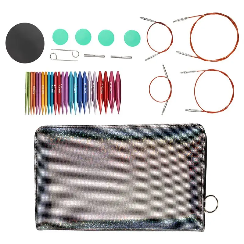 Mini 5.5Cm Aluminum Circular Knitting Needles Set Sleeve Collar Needle Removable Ring Needle Set Sewing
Mini 5.5Cm Aluminum Circular Knitting Needles Set Sleeve Collar Needle Removable Ring Needle Set Sewing
