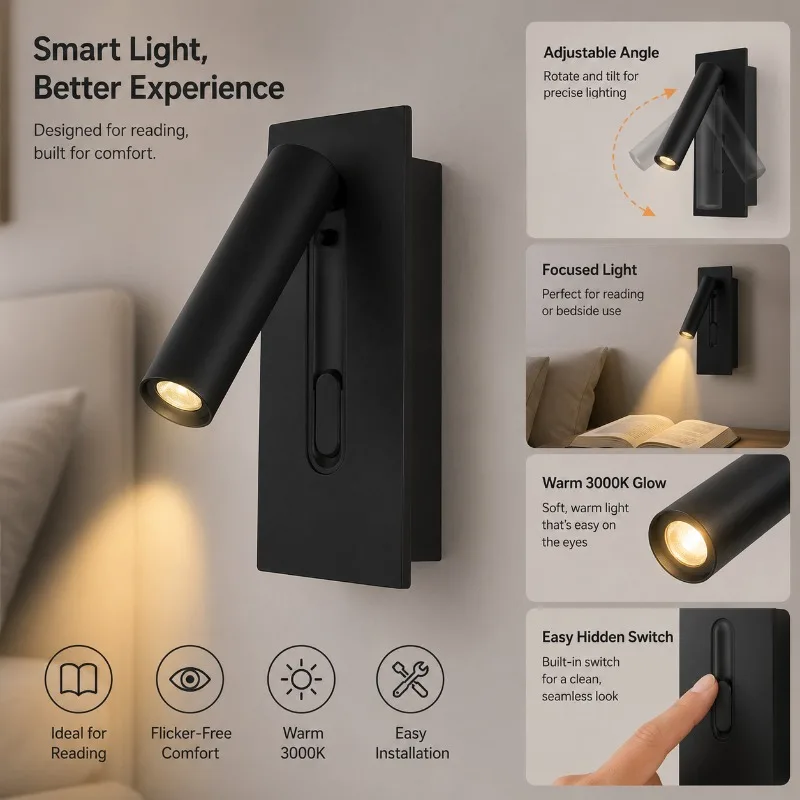 Hotel Room Reading Wall Lamp Full Light Common Bedroom Bedside Living Room Engineering Wall Mounted Lamp Wall Mounted Lamp
Hotel Room Reading Wall Lamp Full Light Common Bedroom Bedside Living Room Engineering Wall Mounted Lamp Wall Mounted Lamp
