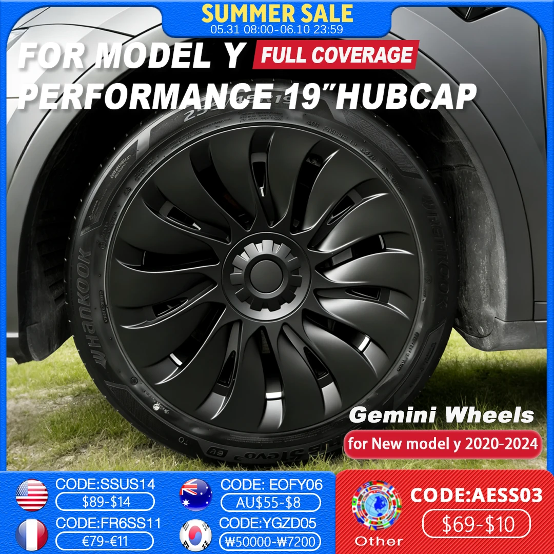 4PCS HubCap Performance Wheel Caps Automobile Replacemen Hub cap Full Rim Cover Accessories For Tesla Model Y 19 Inch 2018-2024
4PCS HubCap Performance Wheel Caps Automobile Replacemen Hub cap Full Rim Cover Accessories For Tesla Model Y 19 Inch 2018-2024