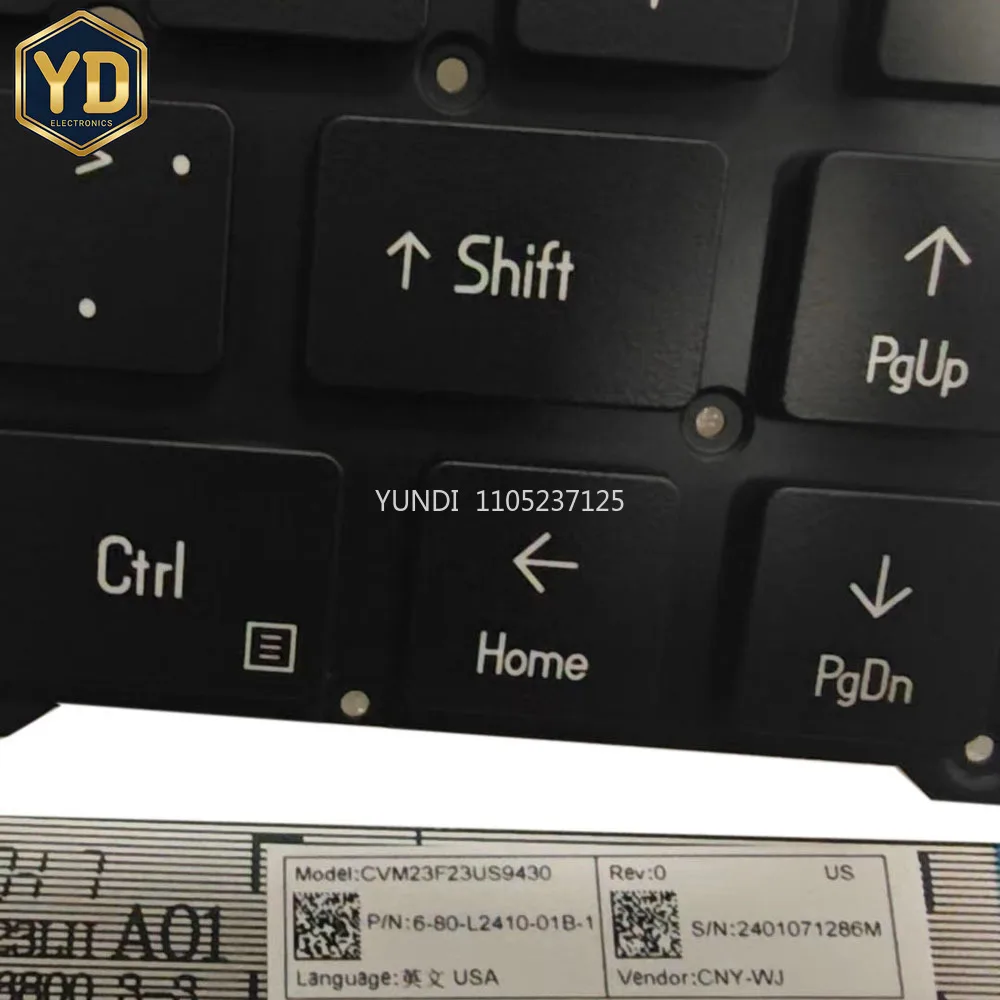 YD Laptop NO Backlit Keyboard For CVM23F26D09430 6-80-L2410-07A-1 WIN11 German GR CVM23F23US9430 6-80-L2410-01B-1 English Black
YD Laptop NO Backlit Keyboard For CVM23F26D09430 6-80-L2410-07A-1 WIN11 German GR CVM23F23US9430 6-80-L2410-01B-1 English Black