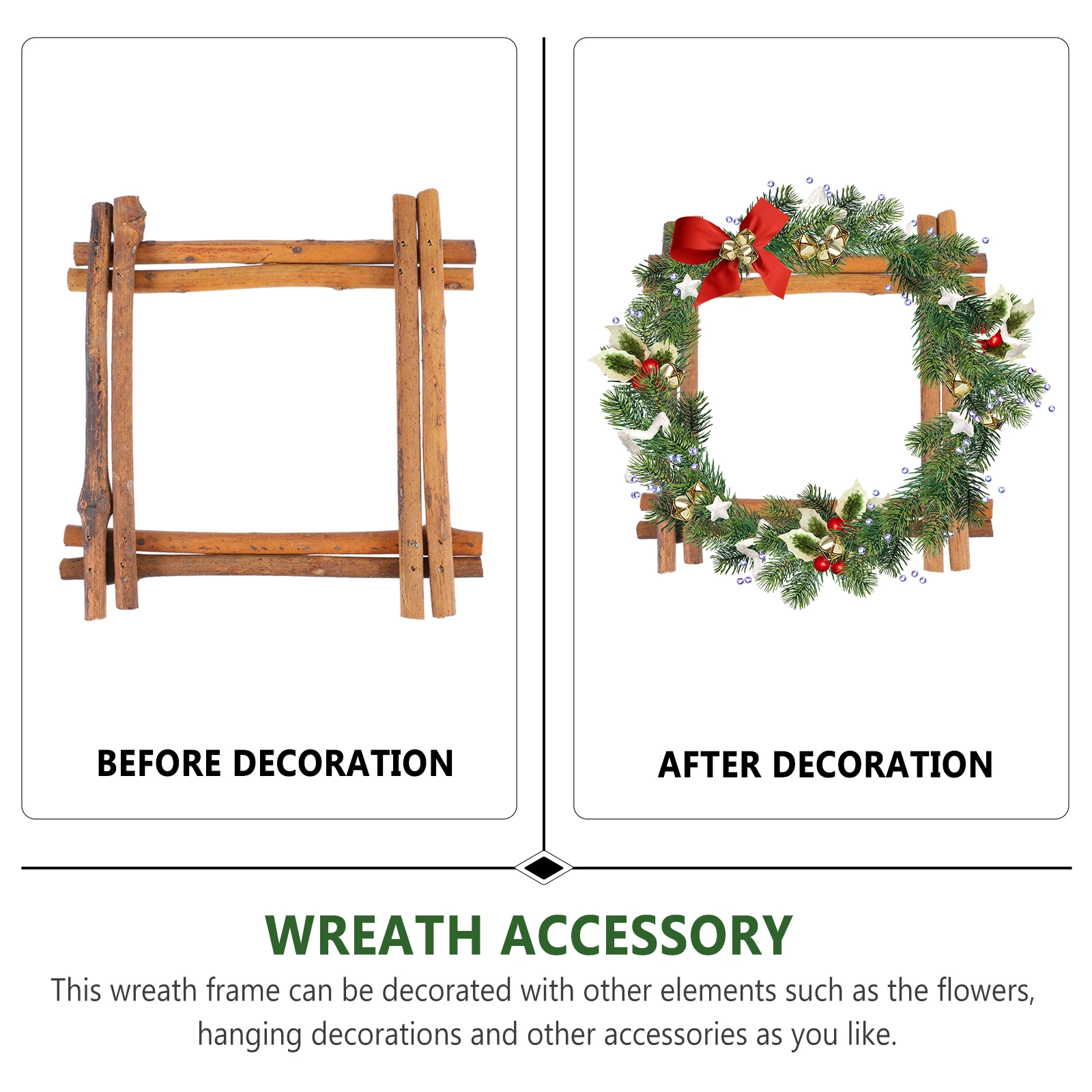 3pcs DIY Wreath Frames Vine Garland Accessories Natural Craft Rings Decor for Christmas Party Wall Door Hanging Brown
3pcs DIY Wreath Frames Vine Garland Accessories Natural Craft Rings Decor for Christmas Party Wall Door Hanging Brown