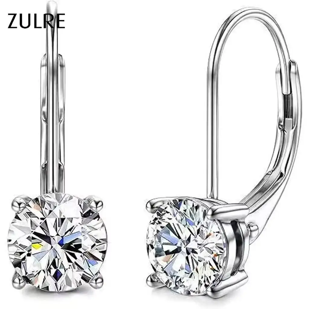 New Luxury Earrings 14K Gold Filled High Quality Copper 8mm2.0ct Moissanite Classic Four-Prong Pendant Earrings Gift Wholesale
New Luxury Earrings 14K Gold Filled High Quality Copper 8mm2.0ct Moissanite Classic Four-Prong Pendant Earrings Gift Wholesale