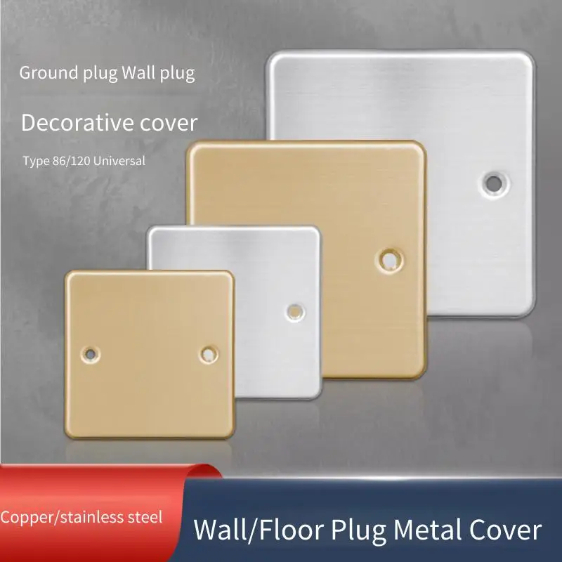 86 Stainless Steel Socket Panel Bottom Box Blank Panel Decorative Cover Shielding Cover Type 120 Ground Plug Cover Blind Plate
86 Stainless Steel Socket Panel Bottom Box Blank Panel Decorative Cover Shielding Cover Type 120 Ground Plug Cover Blind Plate