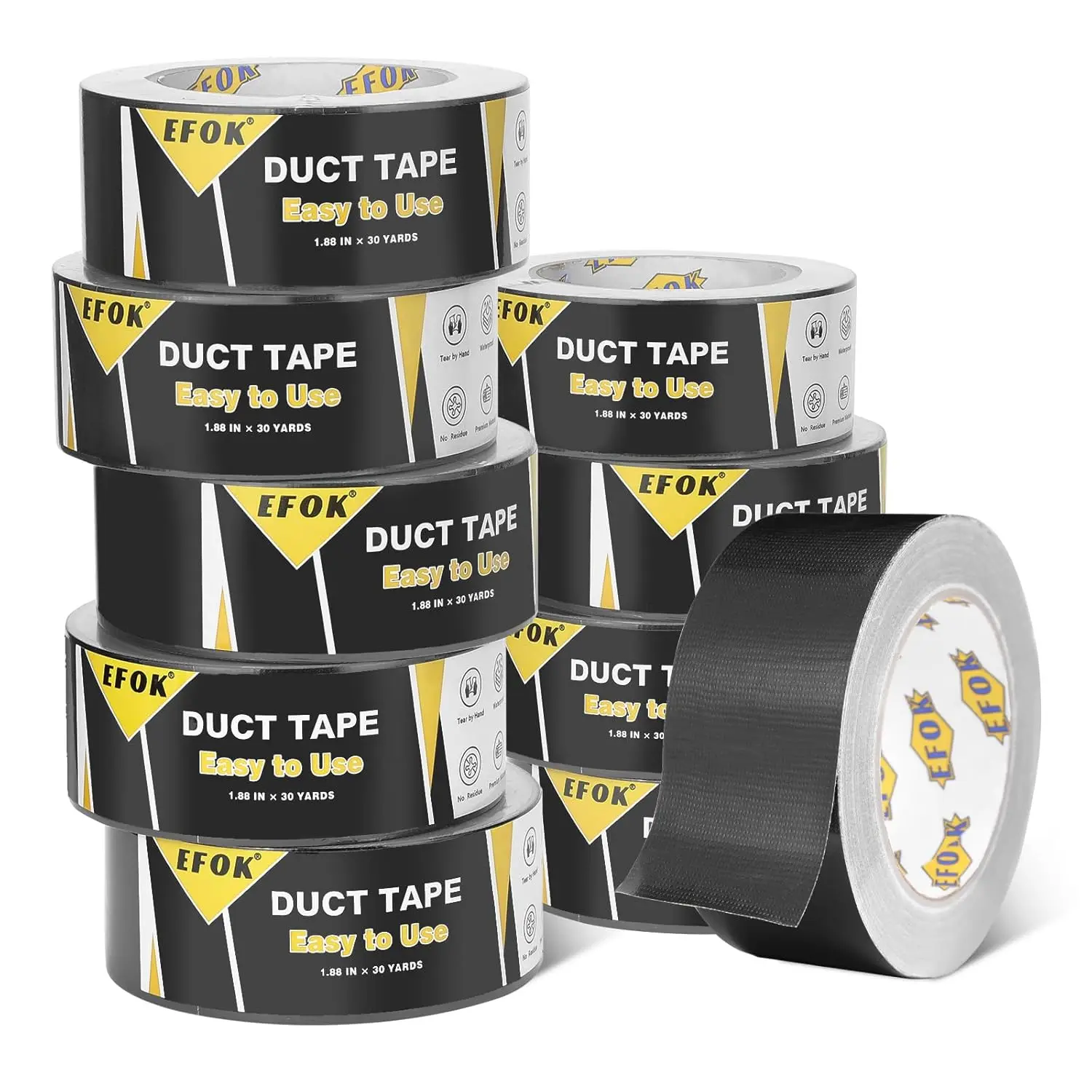 10 Pack Duct Tape Heavy Duty Water of, Black Duct Tape Bulk 1.88 Inch X 90 Ft, Strong Adhesive for Indoor Outdoor Tear
10 Pack Duct Tape Heavy Duty Water of, Black Duct Tape Bulk 1.88 Inch X 90 Ft, Strong Adhesive for Indoor Outdoor Tear