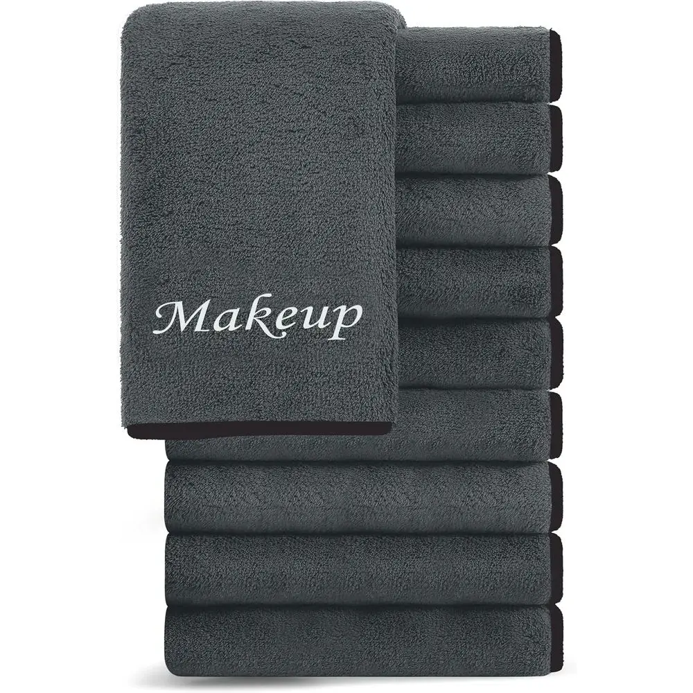 Microfiber Makeup Remover Cloths - Soft Facial Cleansing Towels, 12x12 inches, Black & Grey
Microfiber Makeup Remover Cloths - Soft Facial Cleansing Towels, 12x12 inches, Black & Grey