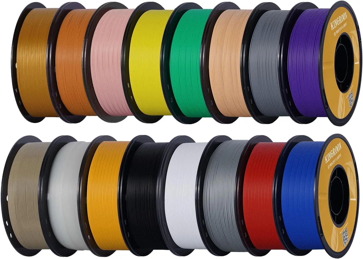 16 Rolls PLA 3D Printer Filament Bundle, 1.75mm +/-0.02mm, 16kg (35.2lbs), 16 Colors
16 Rolls PLA 3D Printer Filament Bundle, 1.75mm +/-0.02mm, 16kg (35.2lbs), 16 Colors
