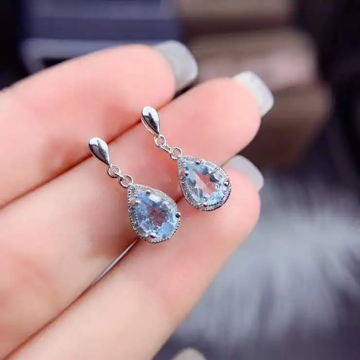 The Best Gift for Your Wife Natural Real Aquamarine Earring 925 Sterling Silver Women Fashion aquamarine earrings
The Best Gift for Your Wife Natural Real Aquamarine Earring 925 Sterling Silver Women Fashion aquamarine earrings