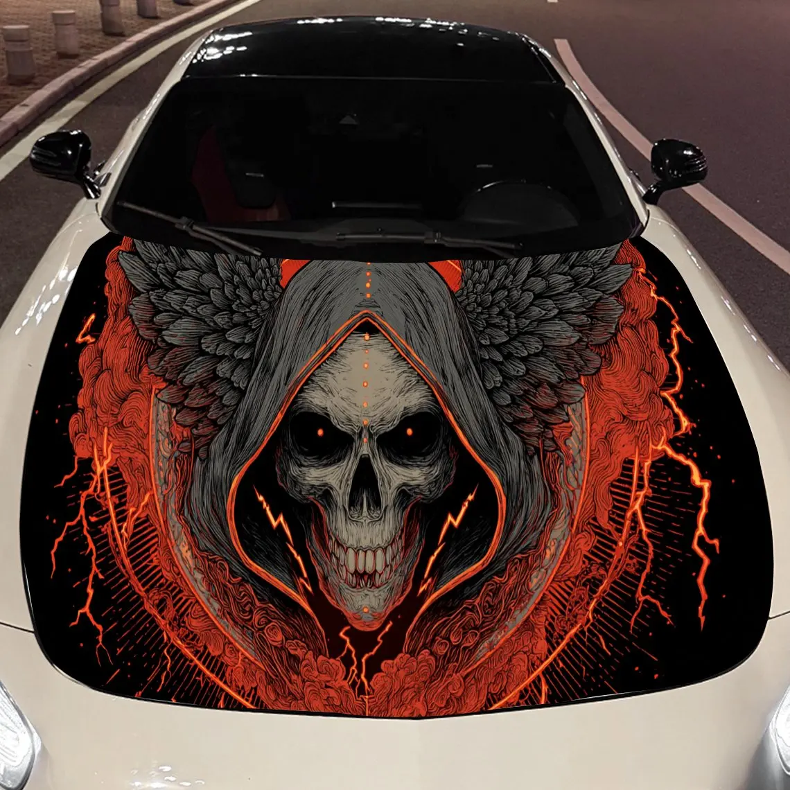 Flaming Grim Reaper Car Engine Hood Sticker, Auto Vinyl Wraps, Waterproof Self-adhesive Vehicle Decal, Durable & Anti-scratch Au
Flaming Grim Reaper Car Engine Hood Sticker, Auto Vinyl Wraps, Waterproof Self-adhesive Vehicle Decal, Durable & Anti-scratch Au