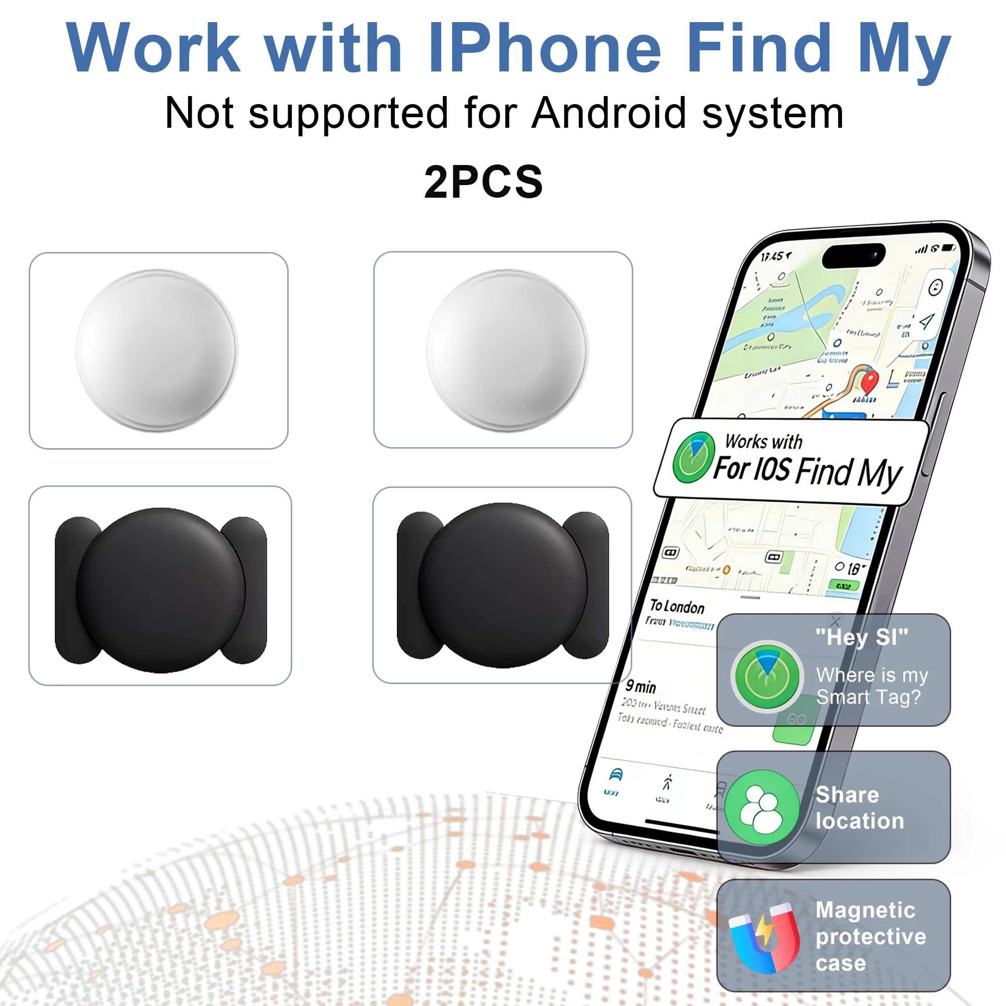 2 portable car positioning devices, global coverage, only supports iPhone, suitable for cars and suitcases
2 portable car positioning devices, global coverage, only supports iPhone, suitable for cars and suitcases