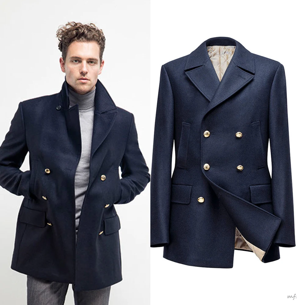 Mens Wool Short Coat Formal Groom Wear Double Breasted Work Vintage Business Customized Tuxedos Jacket One Piece
Mens Wool Short Coat Formal Groom Wear Double Breasted Work Vintage Business Customized Tuxedos Jacket One Piece