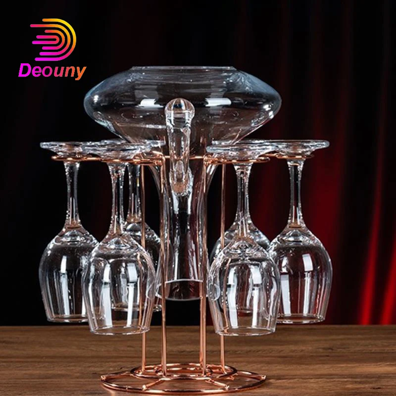 DEOUNY Iron Stand For Six Glass With Wine Dispenser Rack Goblet Wine Glasses Holder Storage Hanging Under Wine Accessories
DEOUNY Iron Stand For Six Glass With Wine Dispenser Rack Goblet Wine Glasses Holder Storage Hanging Under Wine Accessories