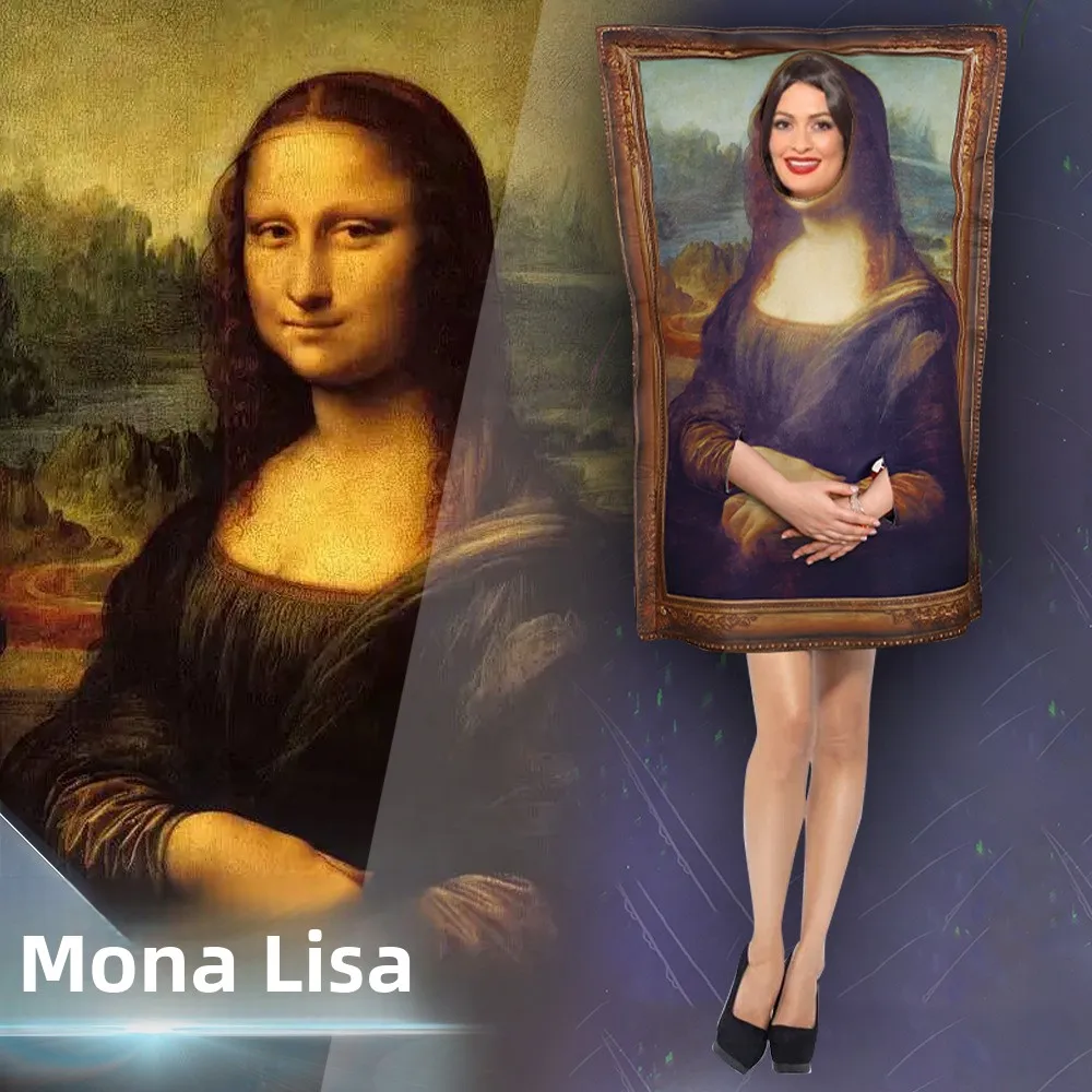 MonaLisa MonaLisa Costume Funny Prank Suit Halloween Party Performance Outfit Vintage Jumpsuit Women's Stage Costume
MonaLisa MonaLisa Costume Funny Prank Suit Halloween Party Performance Outfit Vintage Jumpsuit Women's Stage Costume