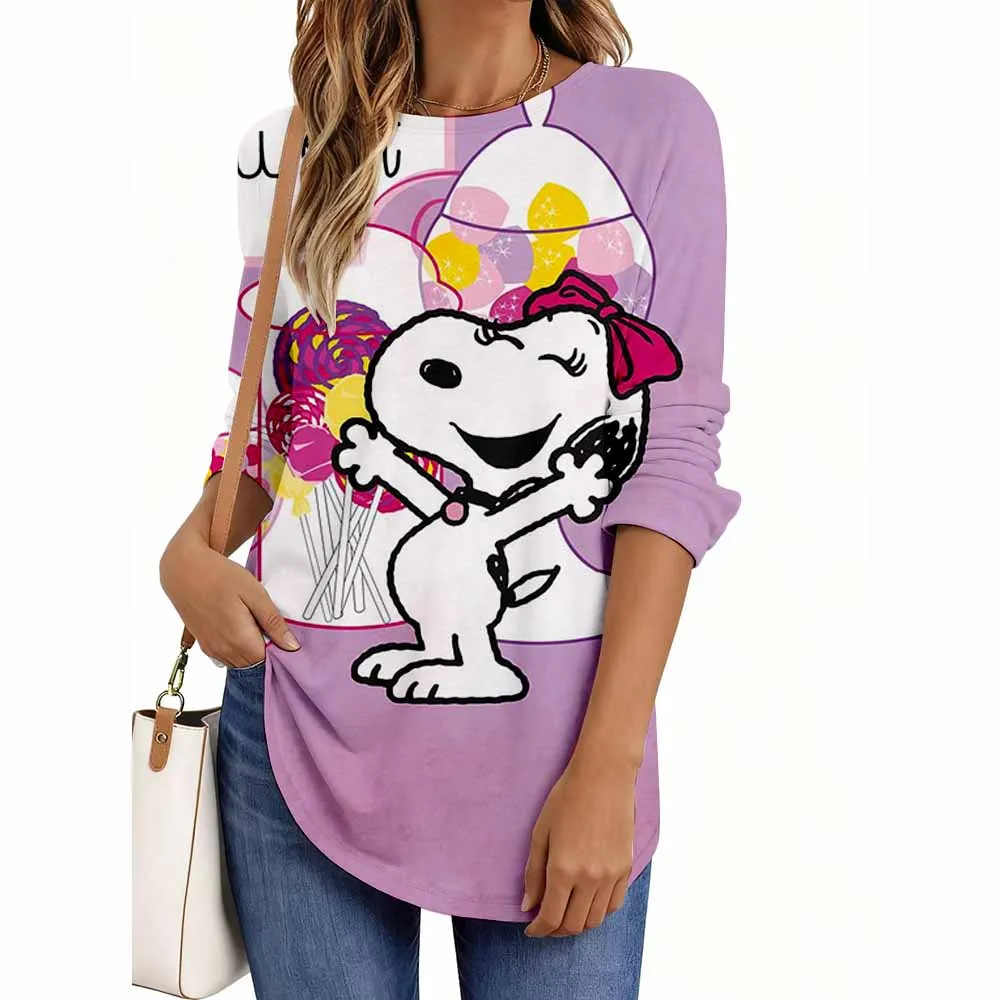 2025 Women's T-Shirts Snoopy Graphics Elegant Fashion Tees Long Sleeve T-shirts O-Neck Regular Tops Pullover Fall Winter
2025 Women's T-Shirts Snoopy Graphics Elegant Fashion Tees Long Sleeve T-shirts O-Neck Regular Tops Pullover Fall Winter