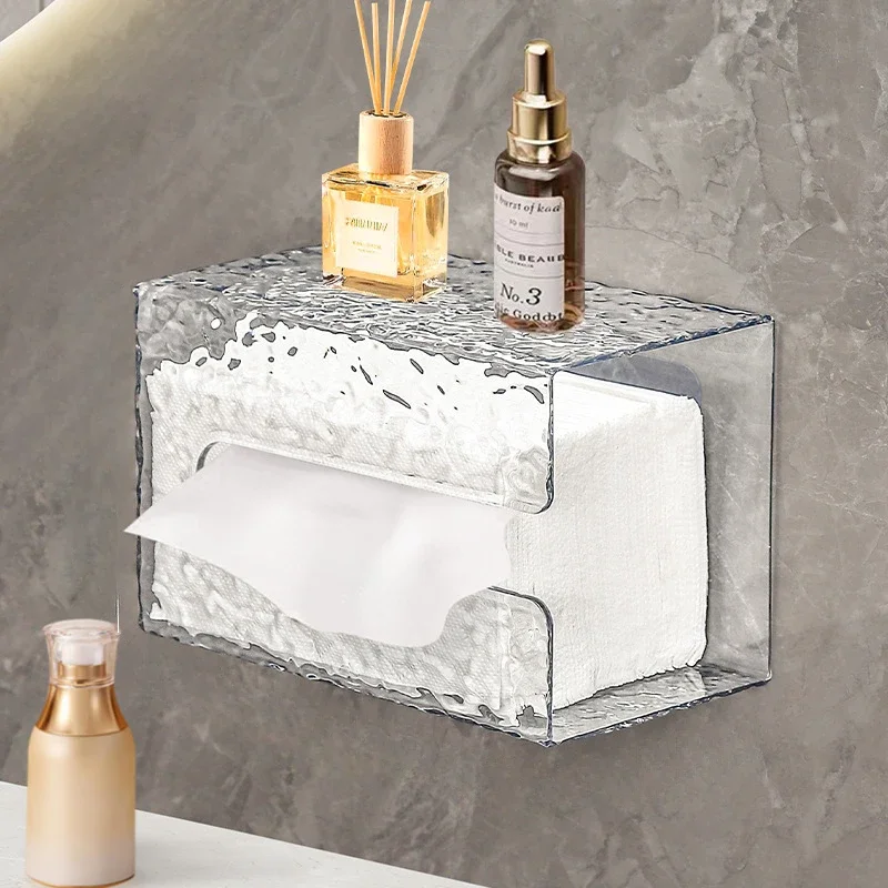 Wall Mounted Transparent Tissue Box Glacier Pattern Plastic Toilet Paper Case Bathroom Kitchen Napkin Storage Box Decoration
Wall Mounted Transparent Tissue Box Glacier Pattern Plastic Toilet Paper Case Bathroom Kitchen Napkin Storage Box Decoration