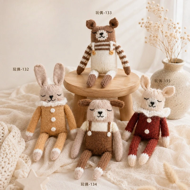 Newborn Photography Props Cute Handmade Knitted Dolls for Baby Studio Photoshoot Knitting Animals Doll for Kids Souvenirs
Newborn Photography Props Cute Handmade Knitted Dolls for Baby Studio Photoshoot Knitting Animals Doll for Kids Souvenirs