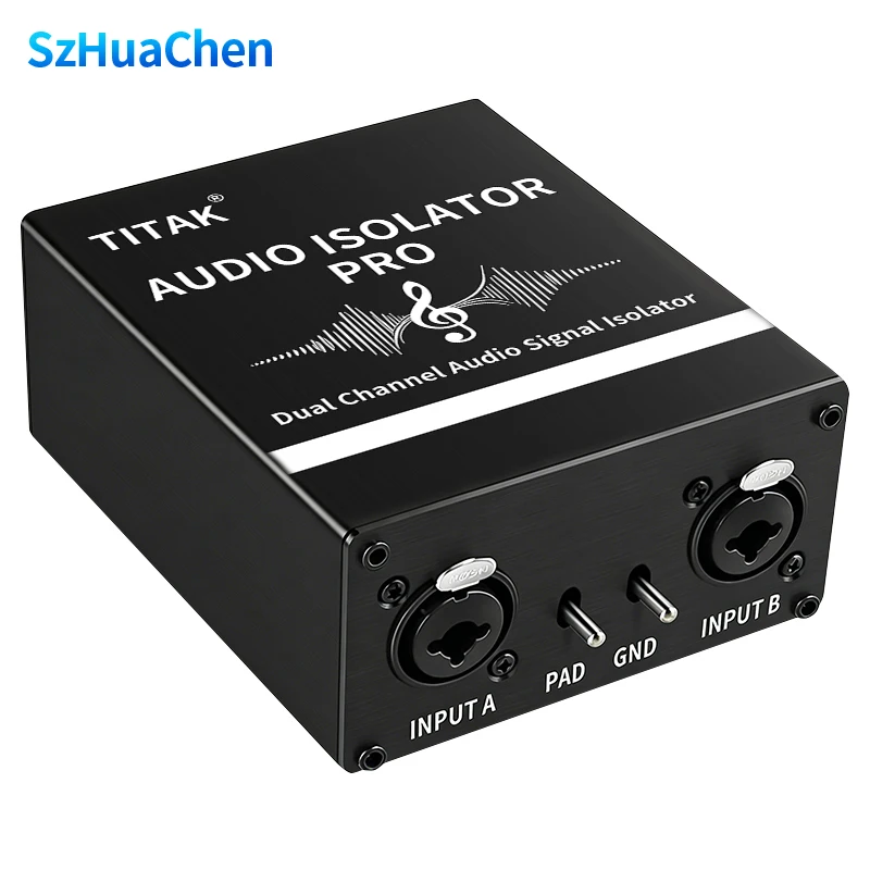 TITAK Pro Audio Isolator PAD GND Switch Eliminate Buzz Hum Noise XLR 6.35mm for Live Performance Home Theater PA Sound Equipment
TITAK Pro Audio Isolator PAD GND Switch Eliminate Buzz Hum Noise XLR 6.35mm for Live Performance Home Theater PA Sound Equipment
