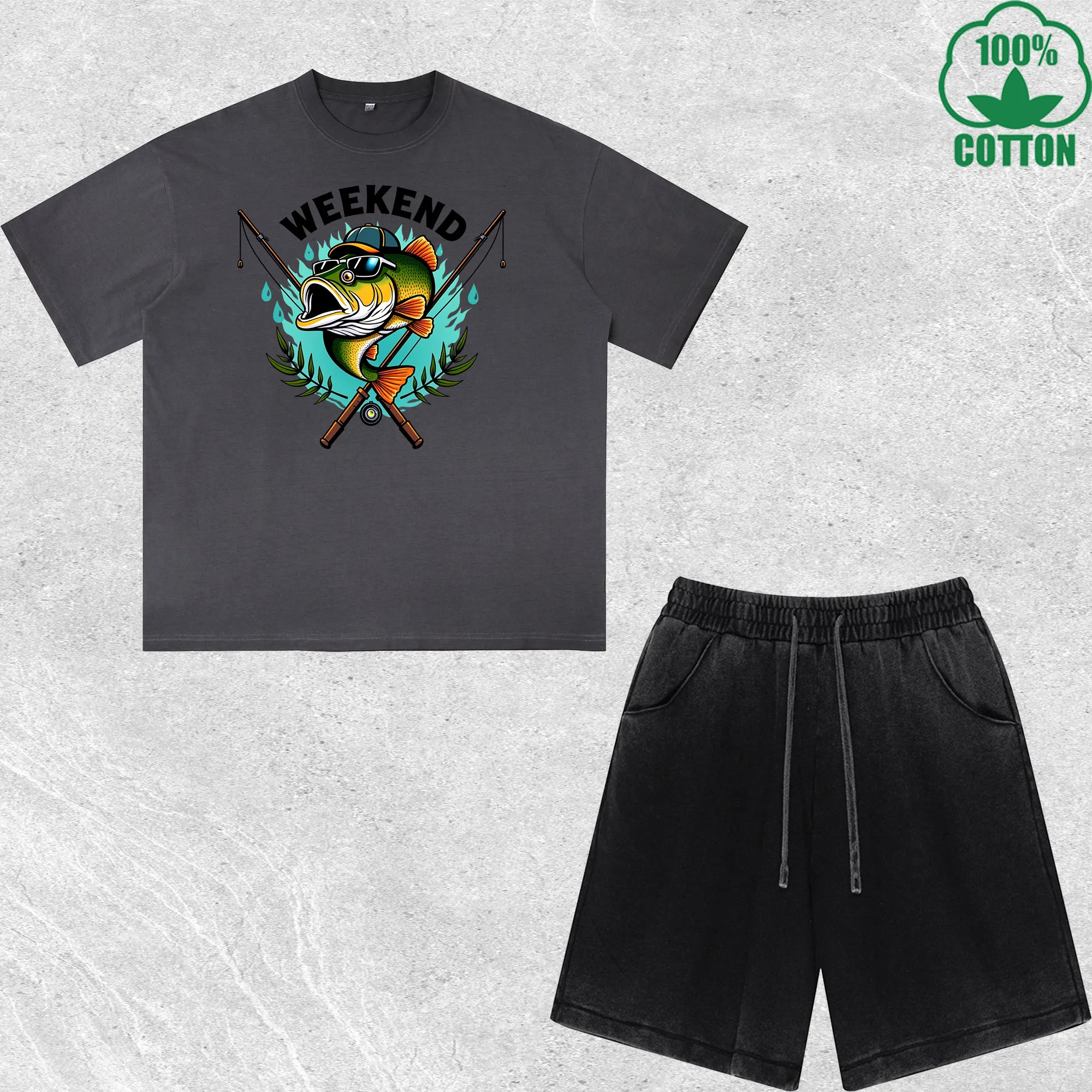 Weekend Printed Dirty Wash T-Shirt Shorts Set Multicolor Combo Loose Trendy Fashionable 100%Cotton
Weekend Printed Dirty Wash T-Shirt Shorts Set Multicolor Combo Loose Trendy Fashionable 100%Cotton