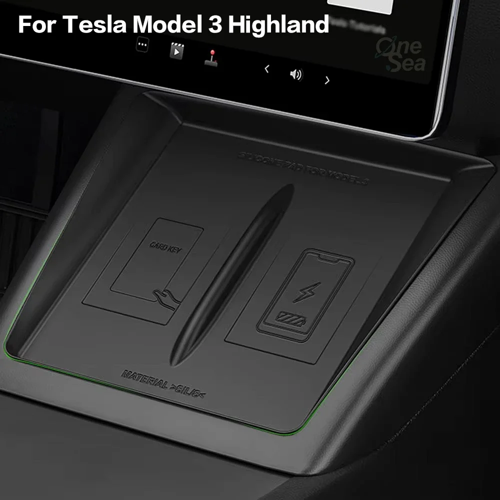 For Tesla Model 3 Highland 2024 Silicone Wireless Charging Pad Phone Mount Silicone Non-slip Pads Dust-Proof Charger Protect Pad
For Tesla Model 3 Highland 2024 Silicone Wireless Charging Pad Phone Mount Silicone Non-slip Pads Dust-Proof Charger Protect Pad