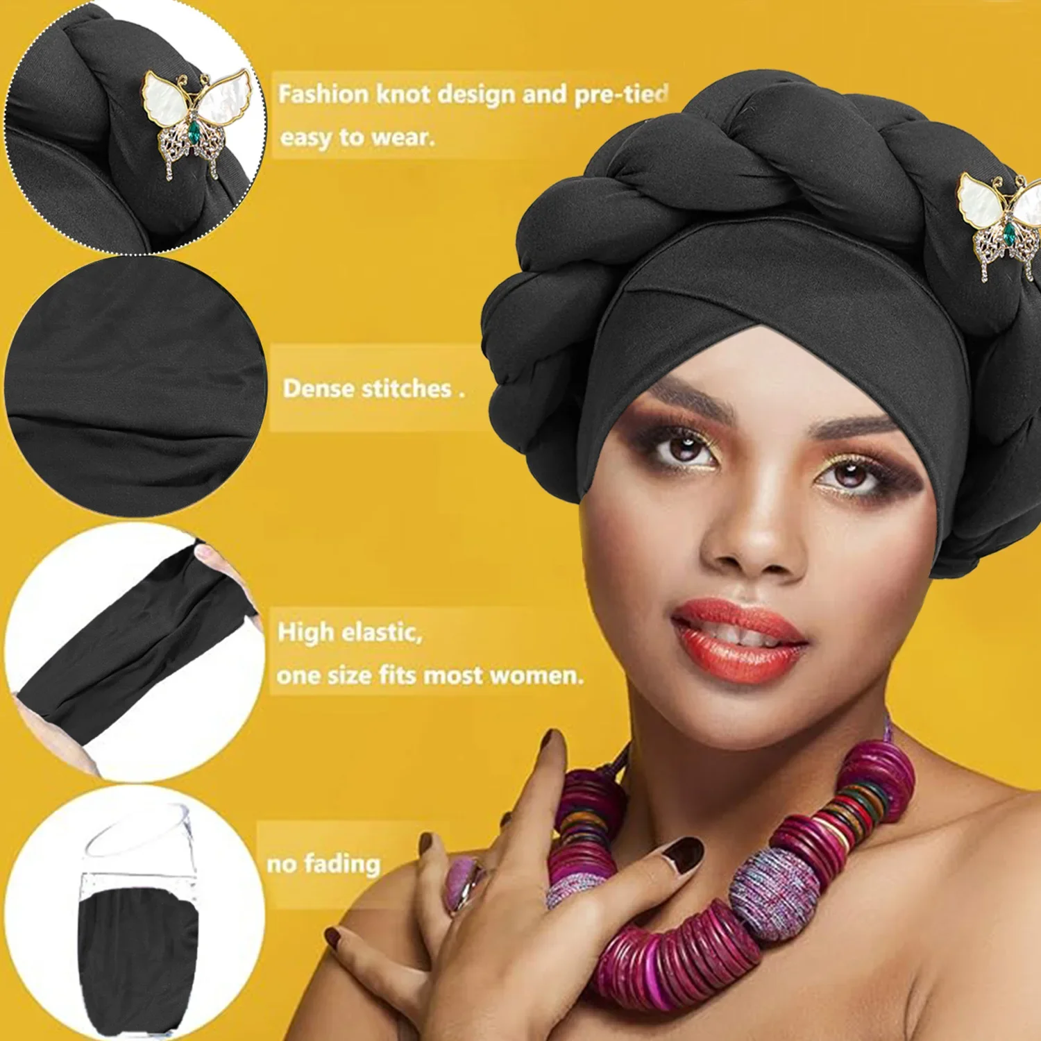 New Women Fashion Butterfly Twist Braid Headscarf Bonnets Muslim Hijab Hat Cancer Chemo Caps Head Wrap Turban Auto Gele Headties
New Women Fashion Butterfly Twist Braid Headscarf Bonnets Muslim Hijab Hat Cancer Chemo Caps Head Wrap Turban Auto Gele Headties