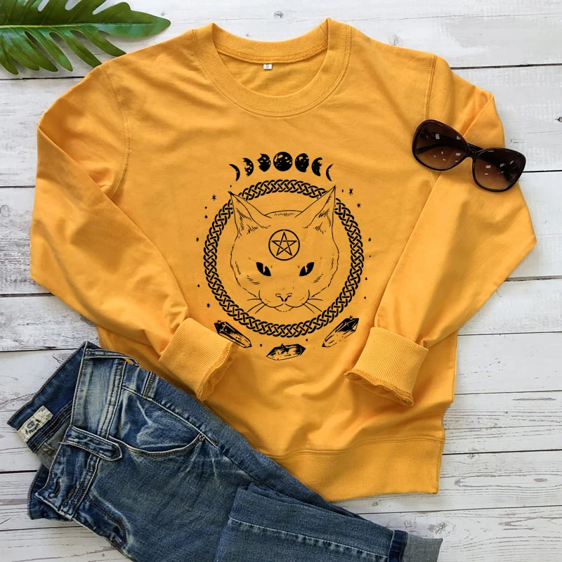 moon phases witchy cat Sweatshirt vintage Women Long Sleeve jumper witch magic pullovers
moon phases witchy cat Sweatshirt vintage Women Long Sleeve jumper witch magic pullovers