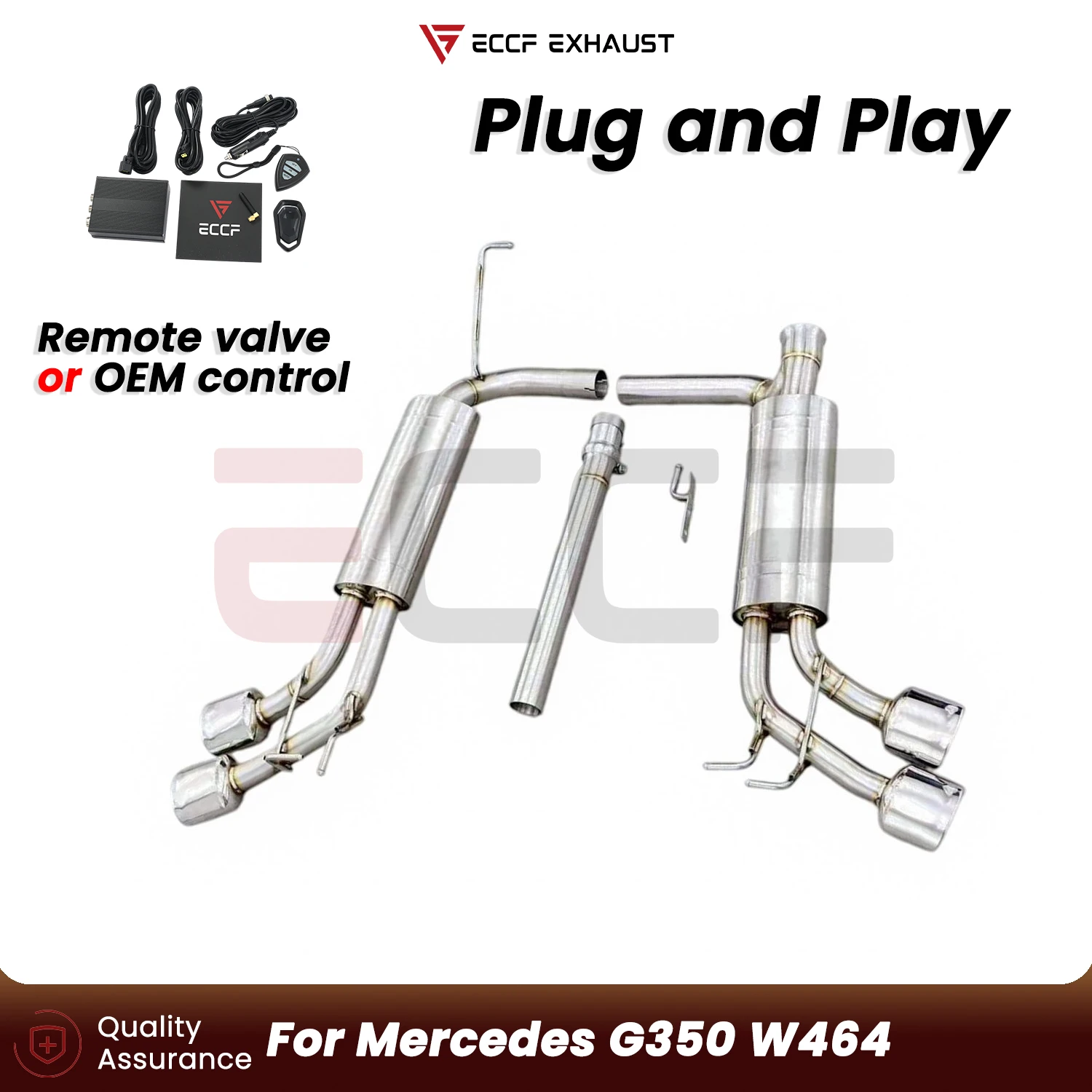Sporty Stainless steel Catback Exhaust system FOR Mercedes G350 W464 Four outlet tail design Aggressive Exhaust Sound
Sporty Stainless steel Catback Exhaust system FOR Mercedes G350 W464 Four outlet tail design Aggressive Exhaust Sound