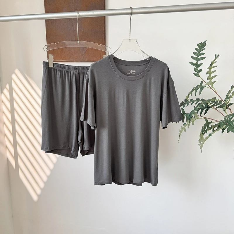 2025 New Men's Spring Summer Home Clothes Short Sleeved Breathable Comfortable Pajamas Solid Color Thin Soft Sleepwear
2025 New Men's Spring Summer Home Clothes Short Sleeved Breathable Comfortable Pajamas Solid Color Thin Soft Sleepwear