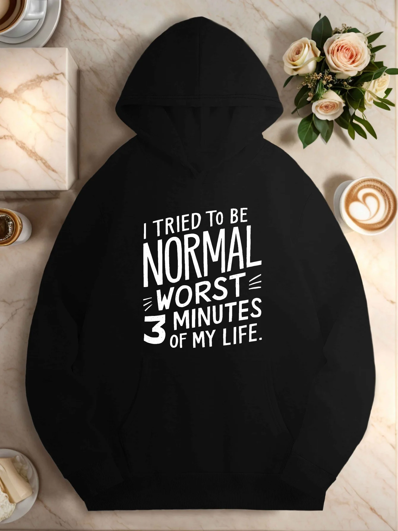 Humorous personality slogan "Avoid trouble because of my impatience" printed on a hooded sweatshirt - pullover with pockets
Humorous personality slogan "Avoid trouble because of my impatience" printed on a hooded sweatshirt - pullover with pockets
